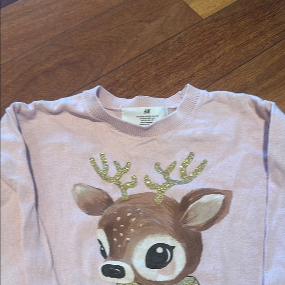 H&M Pink Sweater with Reindeer Graphic - Picture 4 of 4